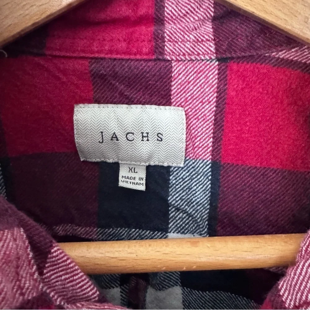 Jachs mens bundle of two XL button down flannels blue and red